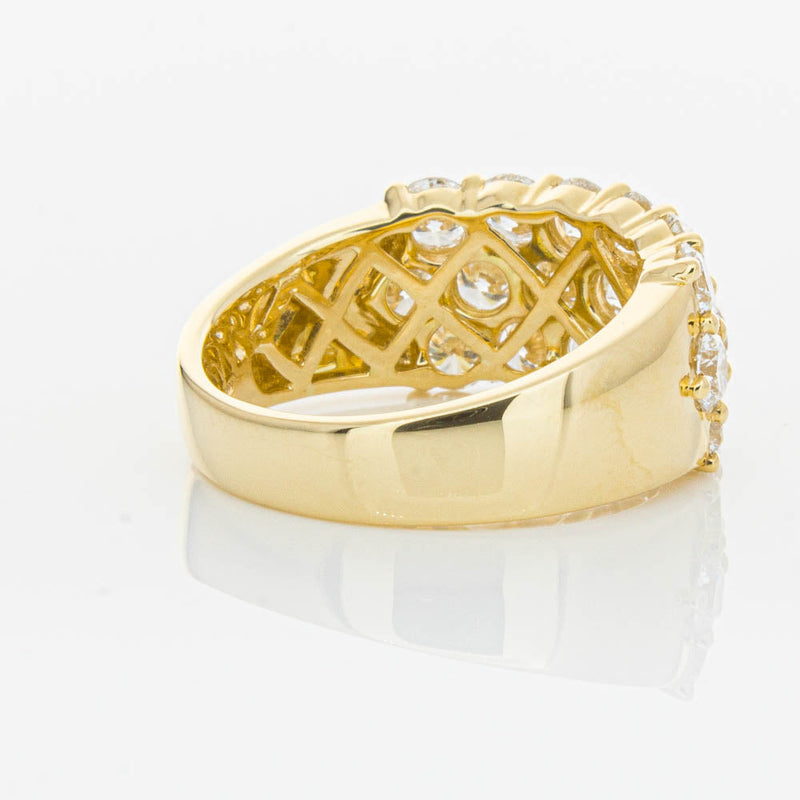 18ct Yellow Gold Diamond Dynasty Ring-Ring-Walker & Hall