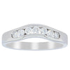 Deja Vu 18ct White Gold .27ct Diamond Curved Band-Ring-Walker & Hall