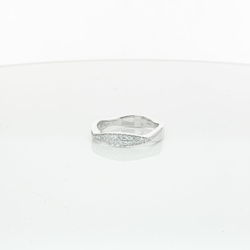 18ct White Gold Diamond EOS Ring-Ring-Walker & Hall