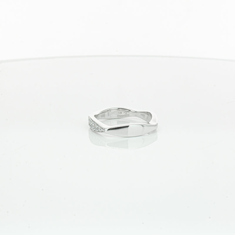 18ct White Gold Diamond EOS Ring-Ring-Walker & Hall