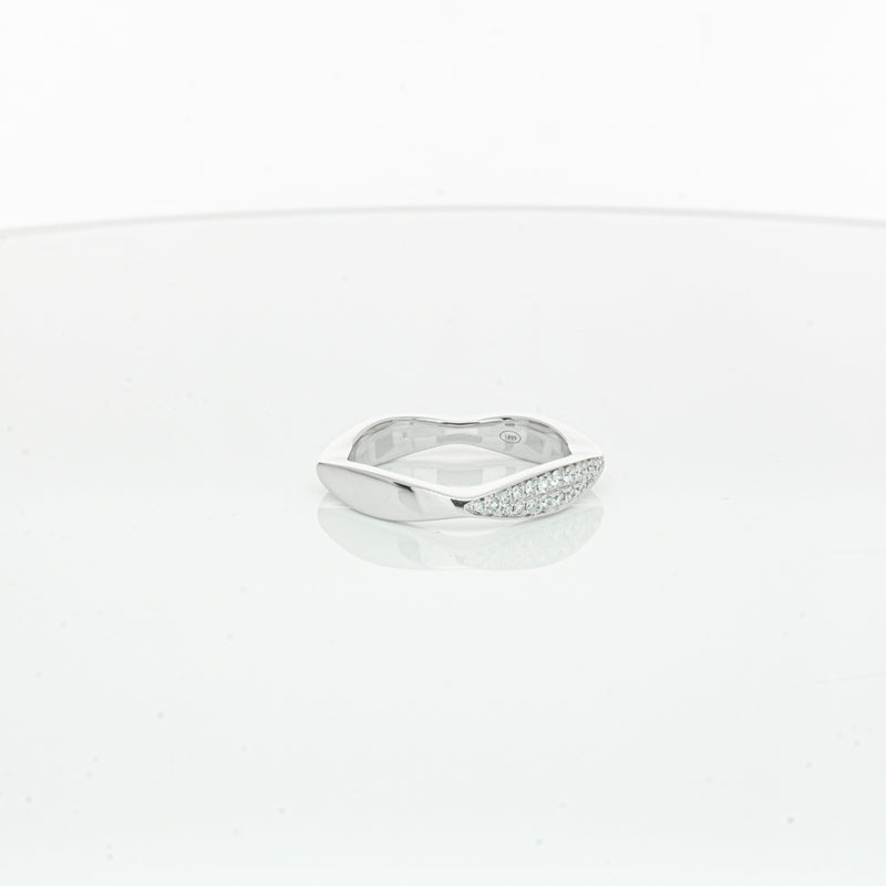 18ct White Gold Diamond EOS Ring-Ring-Walker & Hall