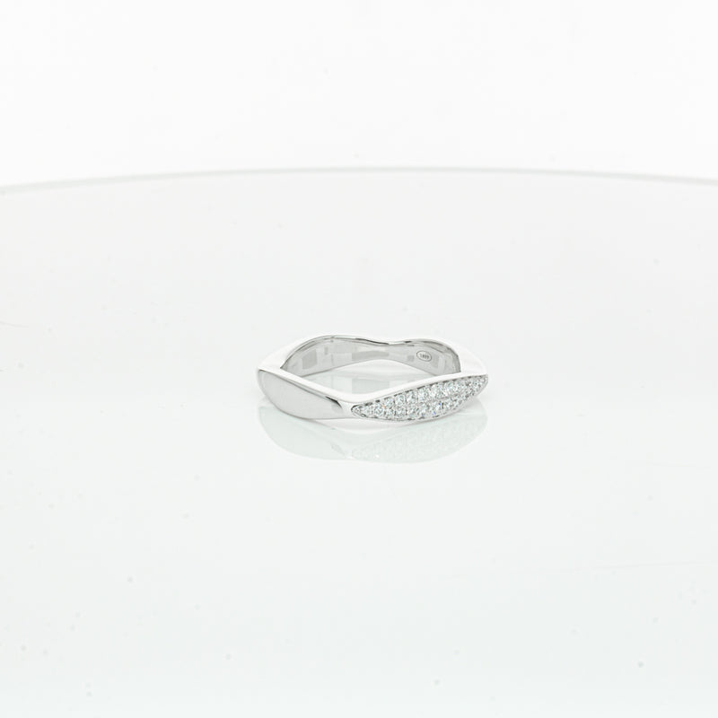 18ct White Gold Diamond EOS Ring-Ring-Walker & Hall