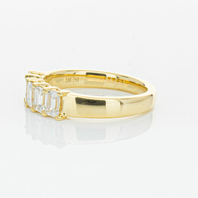 18ct Yellow Gold 1.02ct Emerald Cut Diamond Asra Ring-Ring-Walker & Hall