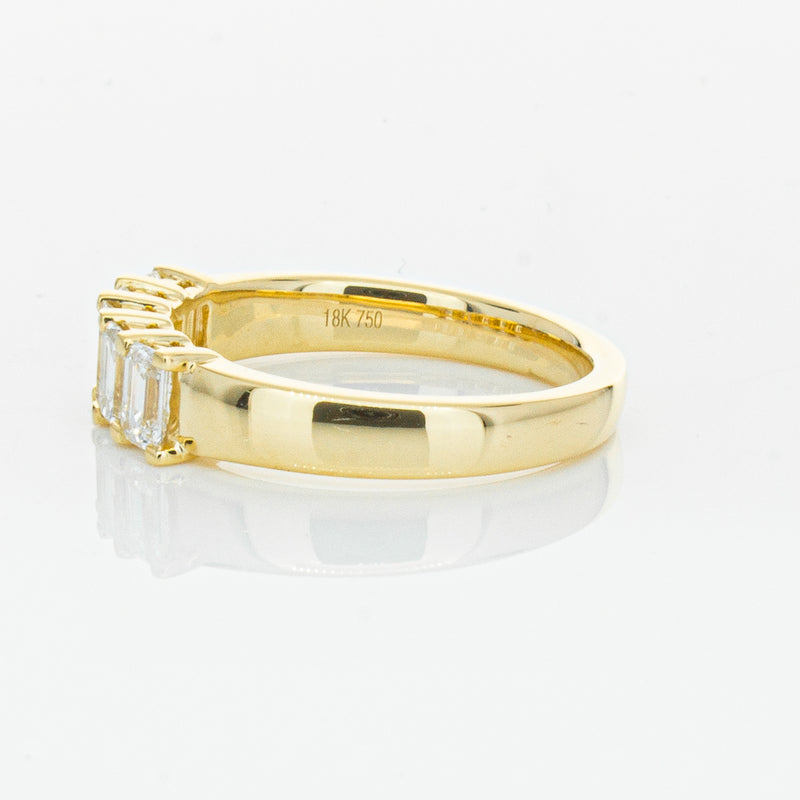 18ct Yellow Gold 1.02ct Emerald Cut Diamond Asra Ring-Ring-Walker & Hall