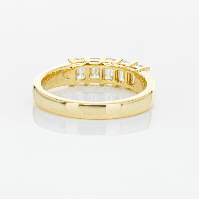 18ct Yellow Gold 1.02ct Emerald Cut Diamond Asra Ring-Ring-Walker & Hall