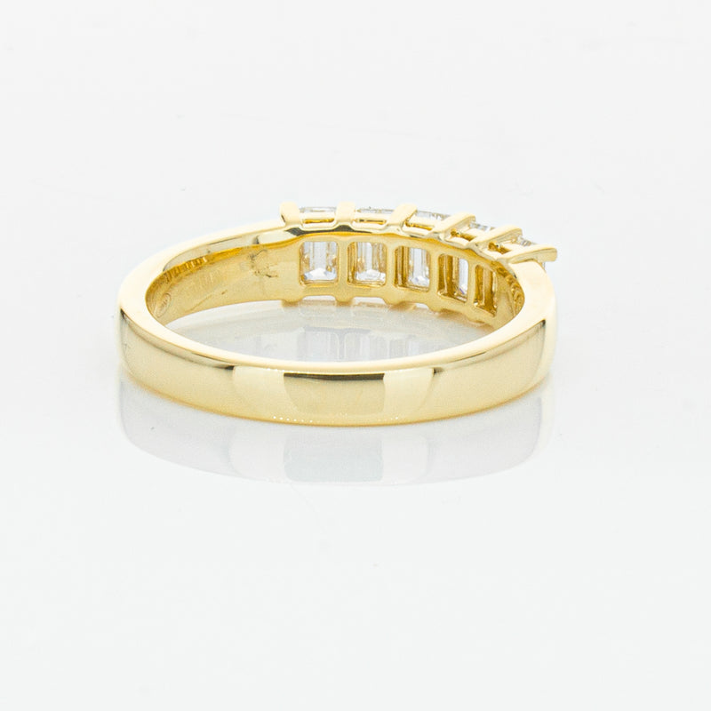 18ct Yellow Gold 1.02ct Emerald Cut Diamond Asra Ring-Ring-Walker & Hall