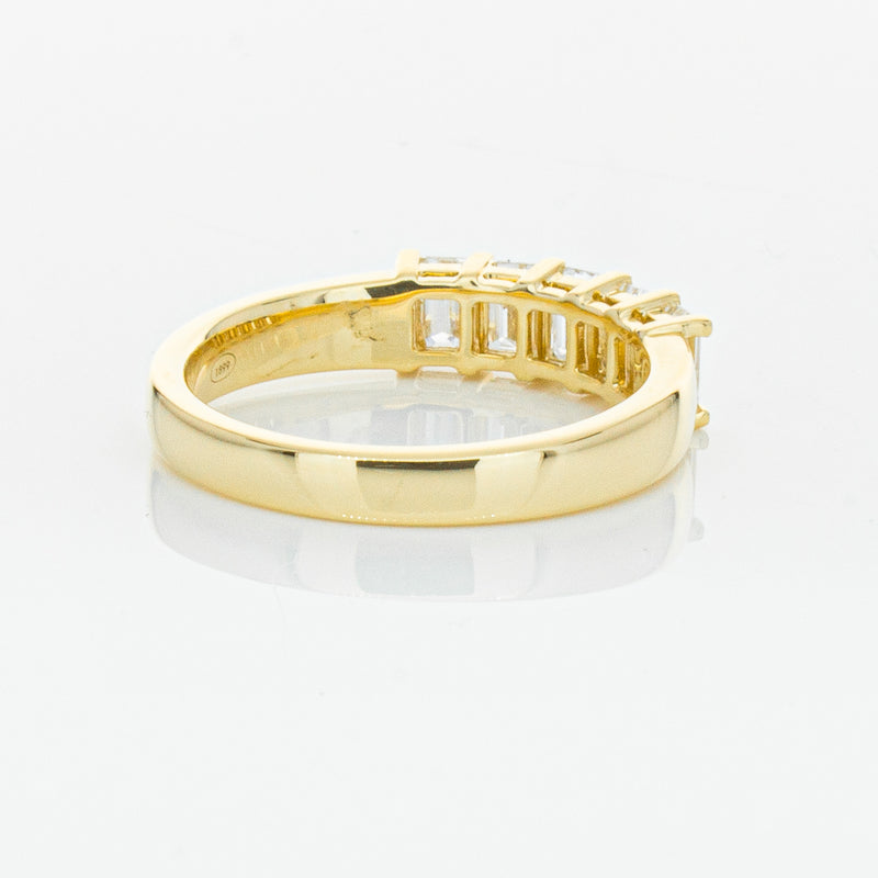 18ct Yellow Gold 1.02ct Emerald Cut Diamond Asra Ring-Ring-Walker & Hall