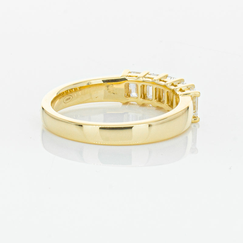 18ct Yellow Gold 1.02ct Emerald Cut Diamond Asra Ring-Ring-Walker & Hall