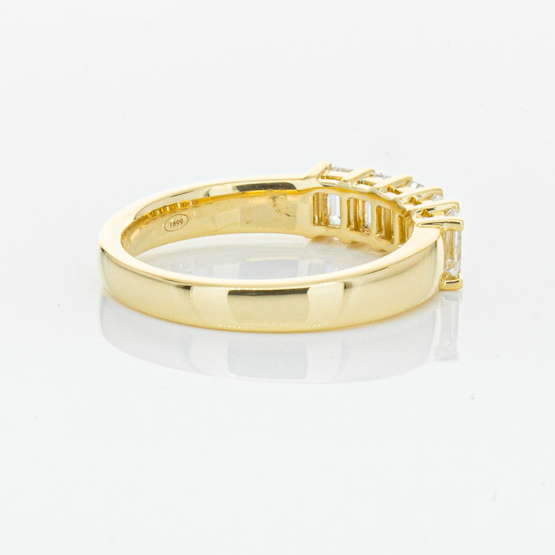 18ct Yellow Gold 1.02ct Emerald Cut Diamond Asra Ring-Ring-Walker & Hall