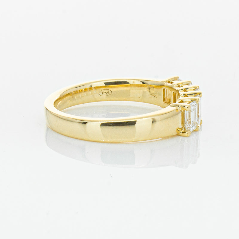18ct Yellow Gold 1.02ct Emerald Cut Diamond Asra Ring-Ring-Walker & Hall