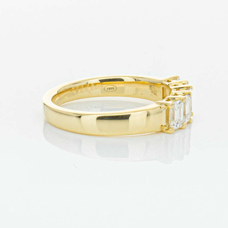 18ct Yellow Gold 1.02ct Emerald Cut Diamond Asra Ring-Ring-Walker & Hall