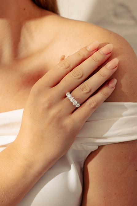 Model wearing Diamond Pentagon Ring