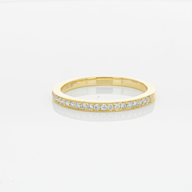 14ct Yellow Gold Diamond Phoebe band-Ring-Walker & Hall