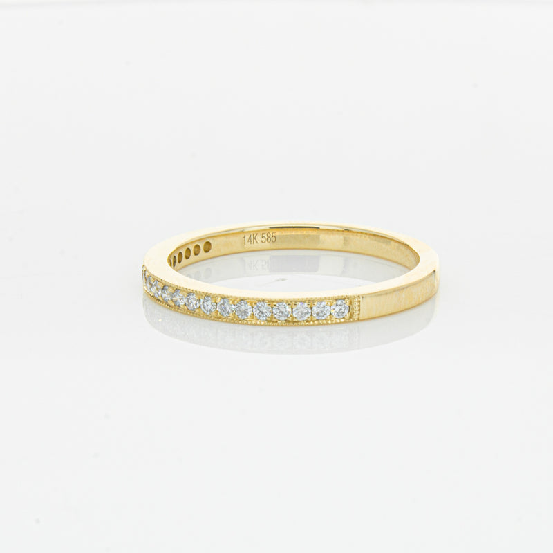 14ct Yellow Gold Diamond Phoebe band-Ring-Walker & Hall