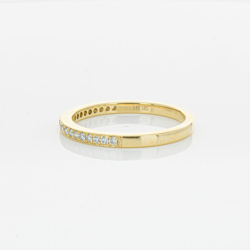 14ct Yellow Gold Diamond Phoebe band-Ring-Walker & Hall