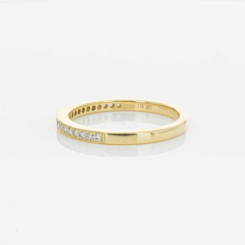 14ct Yellow Gold Diamond Phoebe band-Ring-Walker & Hall