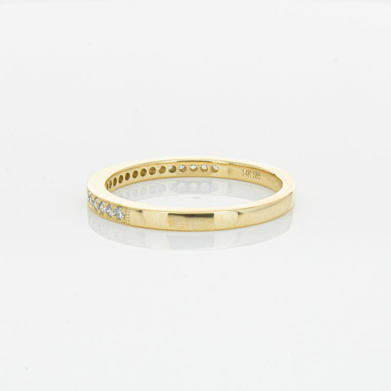 14ct Yellow Gold Diamond Phoebe band-Ring-Walker & Hall