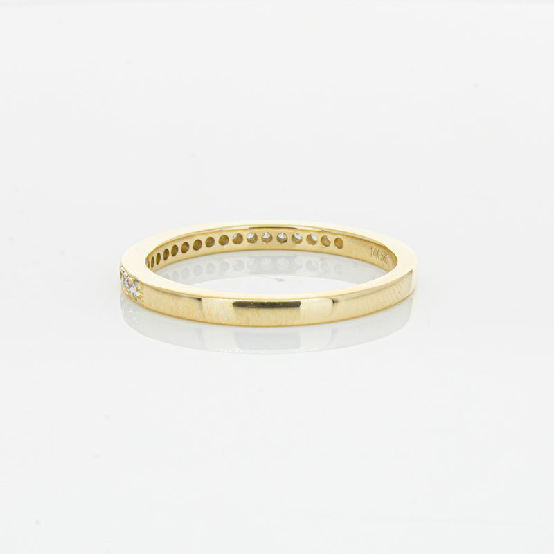 14ct Yellow Gold Diamond Phoebe band-Ring-Walker & Hall