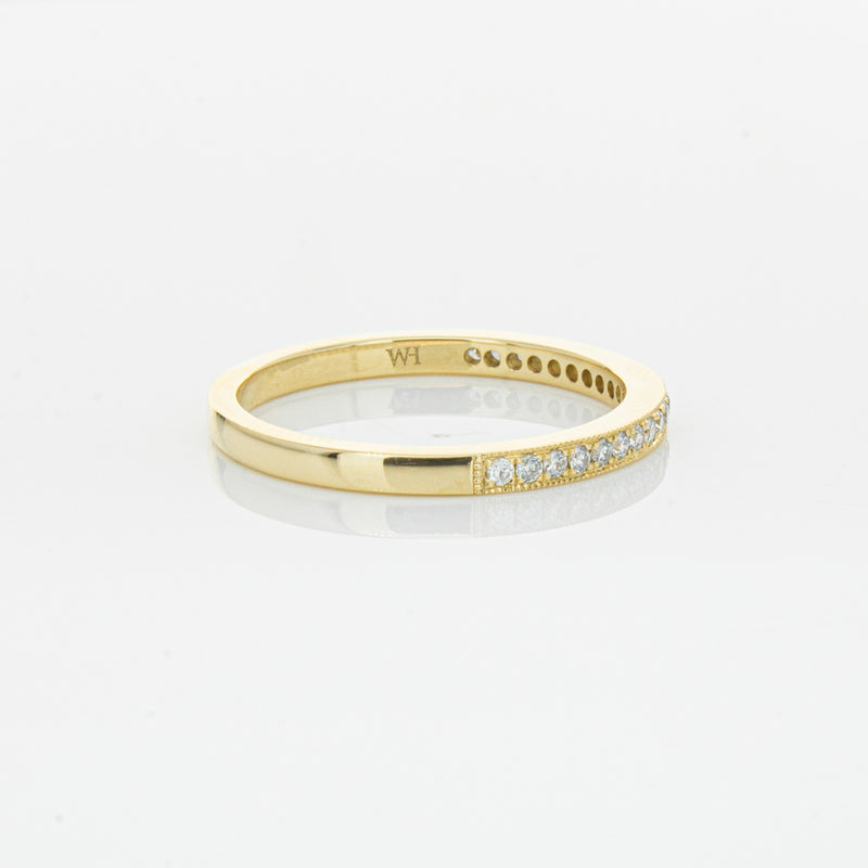 14ct Yellow Gold Diamond Phoebe band-Ring-Walker & Hall