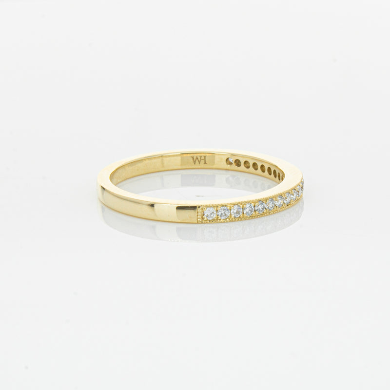 14ct Yellow Gold Diamond Phoebe band-Ring-Walker & Hall