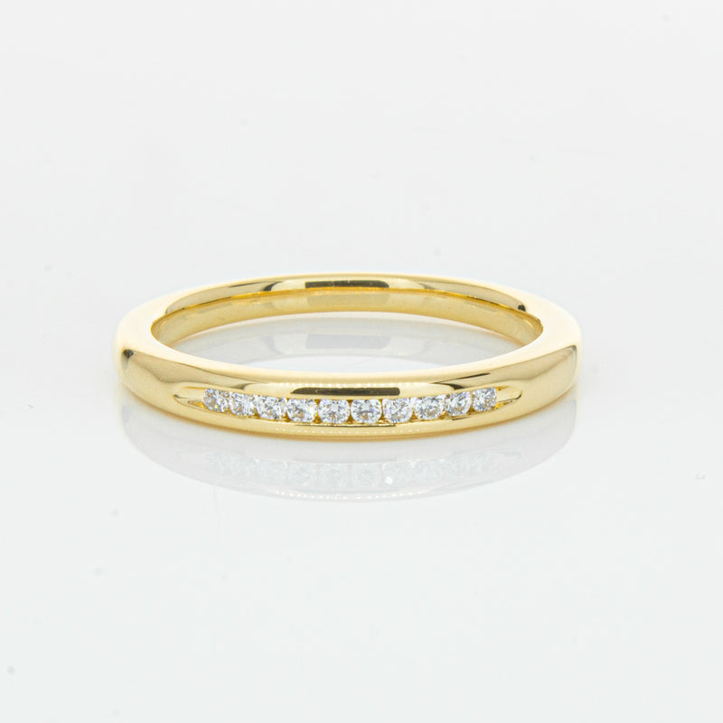 18ct Yellow Gold .09ct Diamond Band-Ring-Walker & Hall