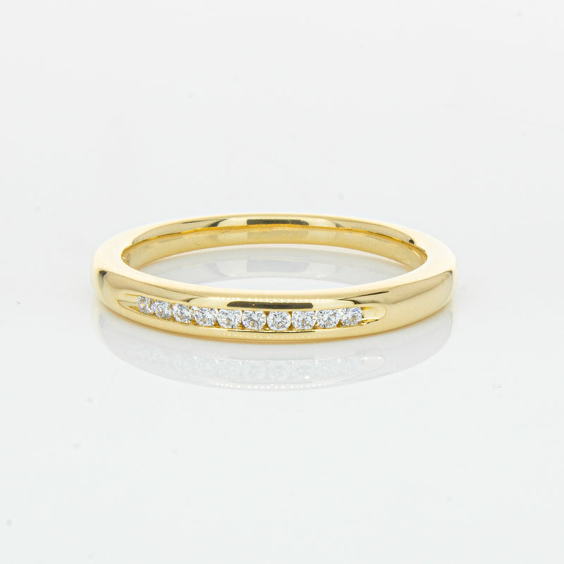 18ct Yellow Gold .09ct Diamond Band-Ring-Walker & Hall