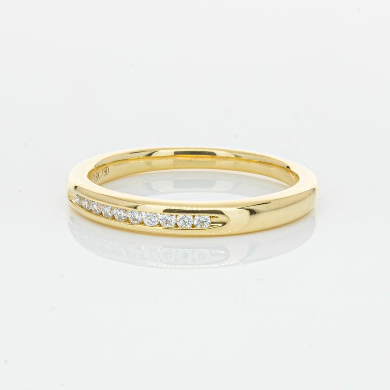 18ct Yellow Gold .09ct Diamond Band-Ring-Walker & Hall