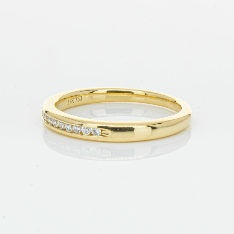 18ct Yellow Gold .09ct Diamond Band-Ring-Walker & Hall