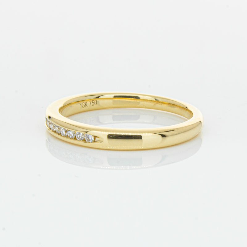 18ct Yellow Gold .09ct Diamond Band-Ring-Walker & Hall