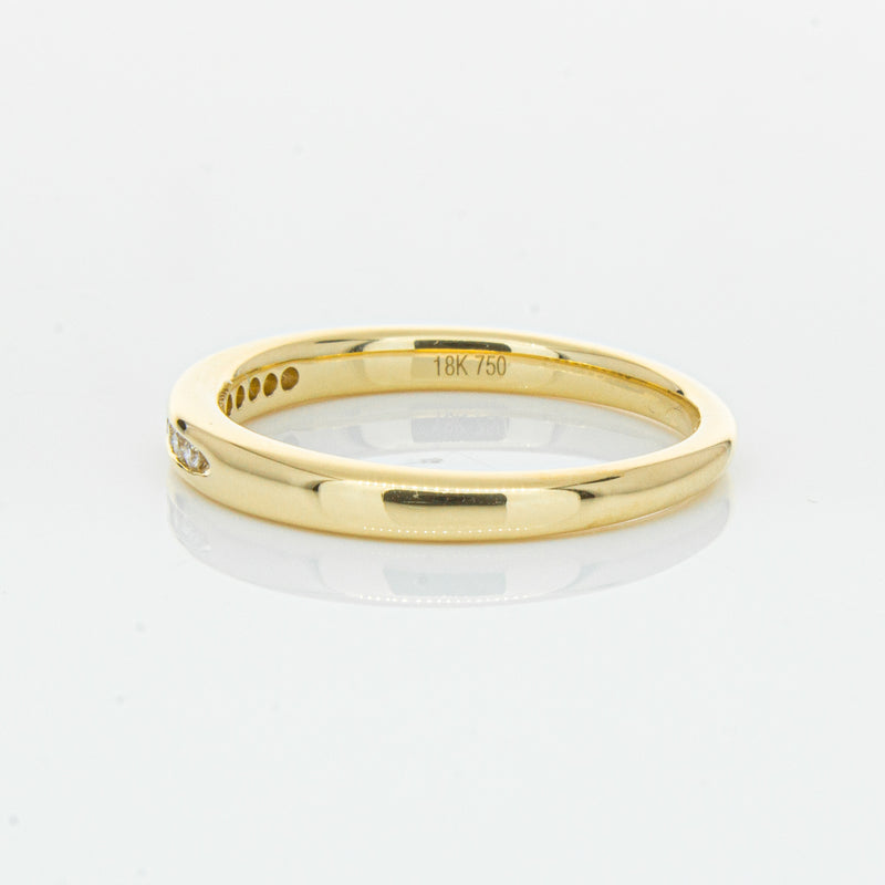 18ct Yellow Gold .09ct Diamond Band-Ring-Walker & Hall