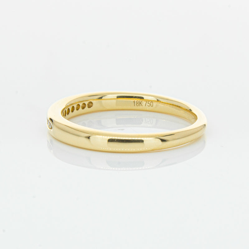 18ct Yellow Gold .09ct Diamond Band-Ring-Walker & Hall