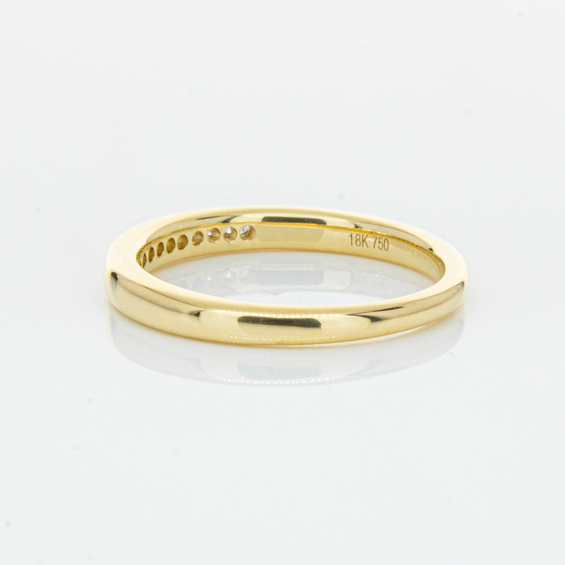 18ct Yellow Gold .09ct Diamond Band-Ring-Walker & Hall