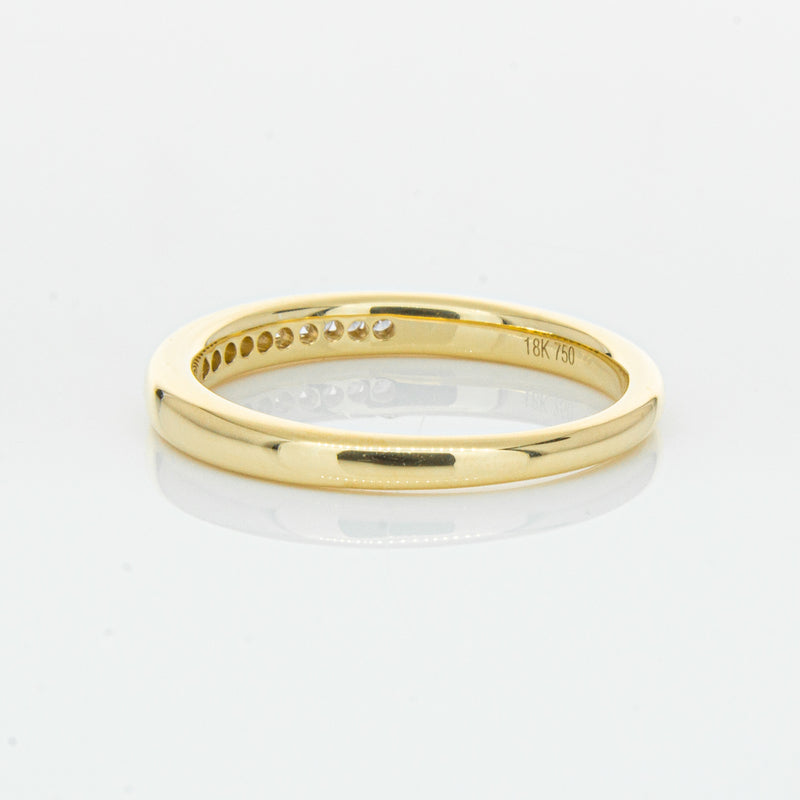 18ct Yellow Gold .09ct Diamond Band-Ring-Walker & Hall