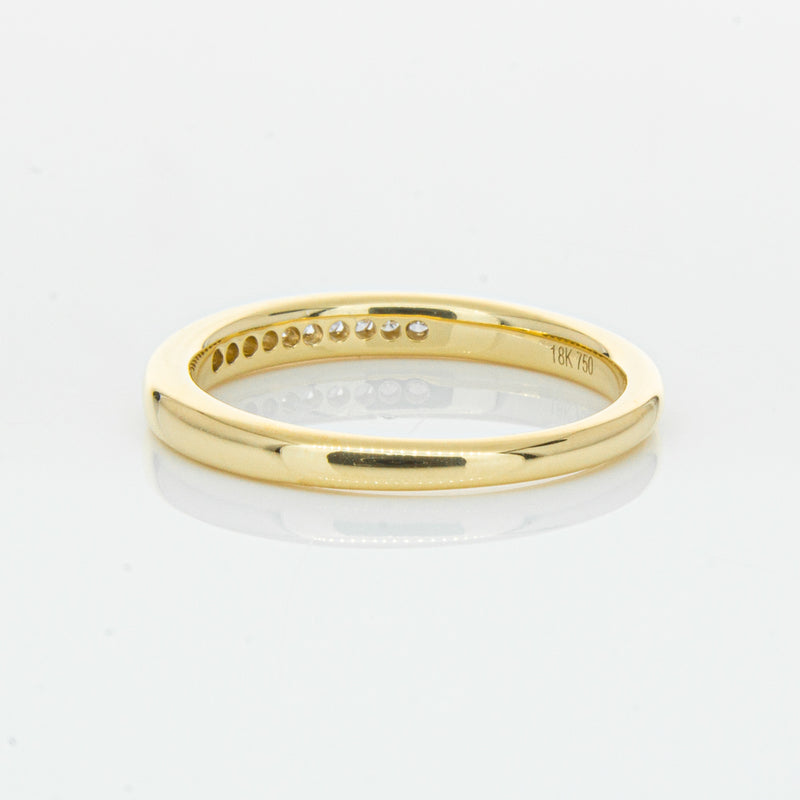 18ct Yellow Gold .09ct Diamond Band-Ring-Walker & Hall