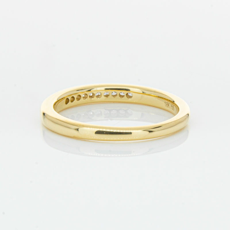 18ct Yellow Gold .09ct Diamond Band-Ring-Walker & Hall