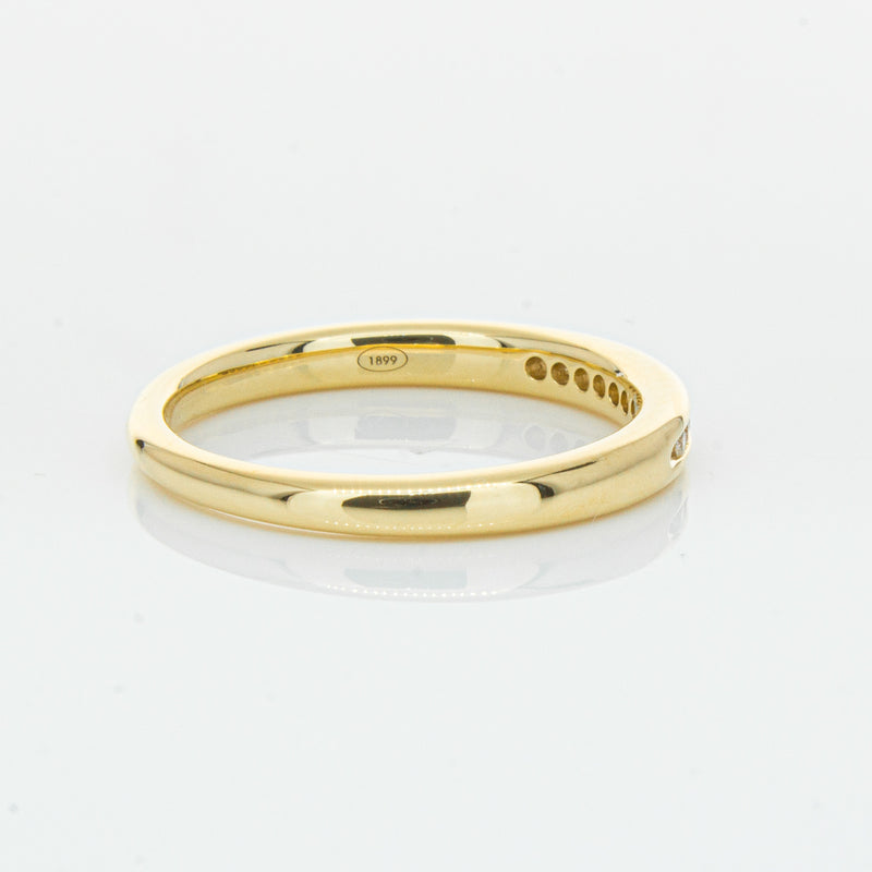 18ct Yellow Gold .09ct Diamond Band-Ring-Walker & Hall