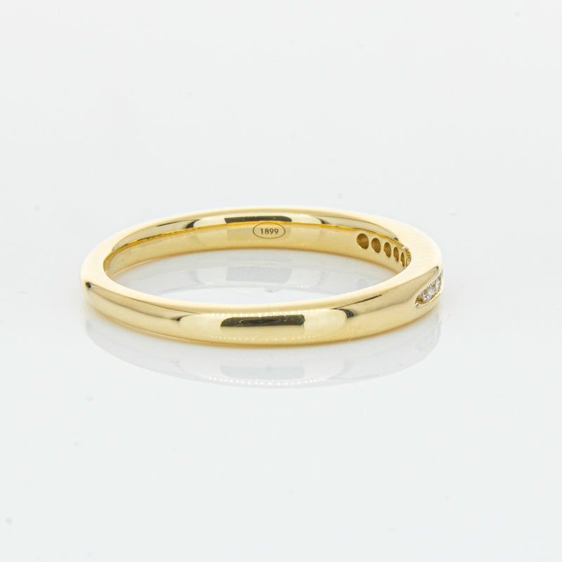 18ct Yellow Gold .09ct Diamond Band-Ring-Walker & Hall