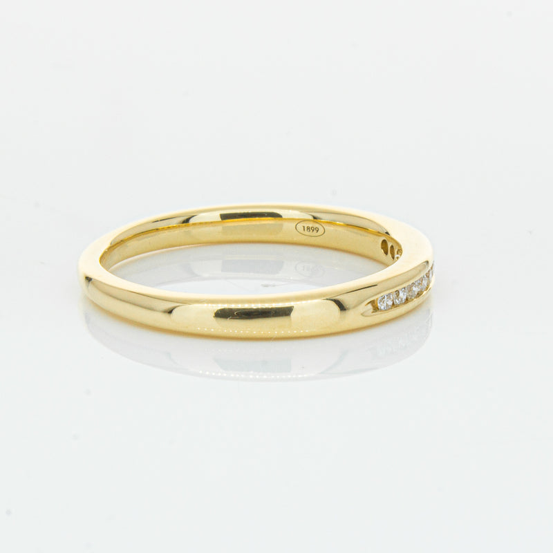 18ct Yellow Gold .09ct Diamond Band-Ring-Walker & Hall