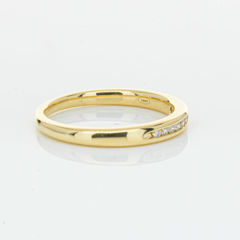 18ct Yellow Gold .09ct Diamond Band-Ring-Walker & Hall