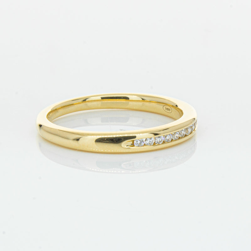 18ct Yellow Gold .09ct Diamond Band-Ring-Walker & Hall