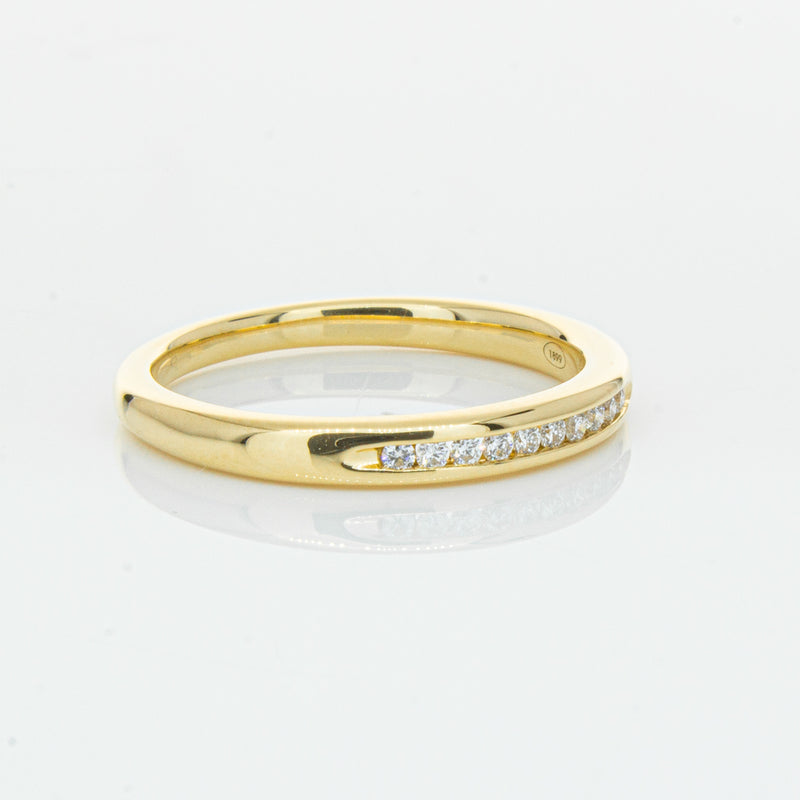18ct Yellow Gold .09ct Diamond Band-Ring-Walker & Hall
