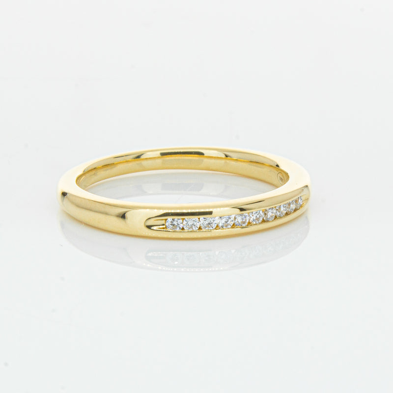 18ct Yellow Gold .09ct Diamond Band-Ring-Walker & Hall