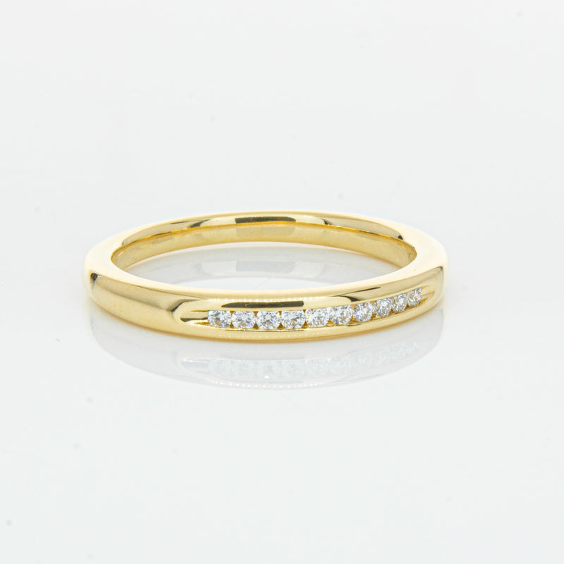 18ct Yellow Gold .09ct Diamond Band-Ring-Walker & Hall