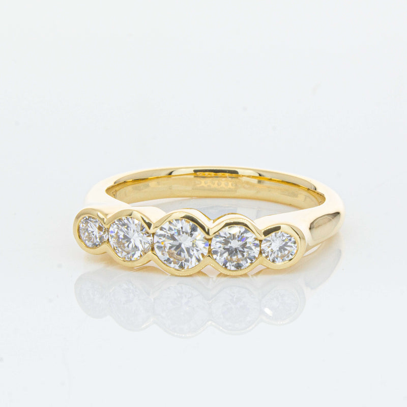 18ct Yellow Gold .78ct Diamond Five-Stone Natalia Ring-Ring-Walker & Hall