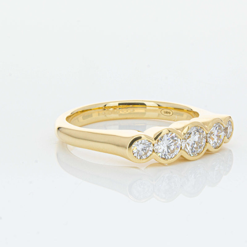 18ct Yellow Gold .78ct Diamond Five-Stone Natalia Ring-Ring-Walker & Hall