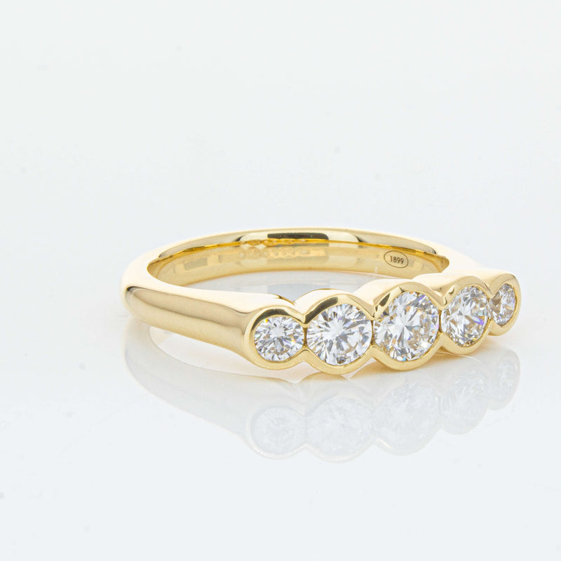 18ct Yellow Gold .78ct Diamond Five-Stone Natalia Ring-Ring-Walker & Hall