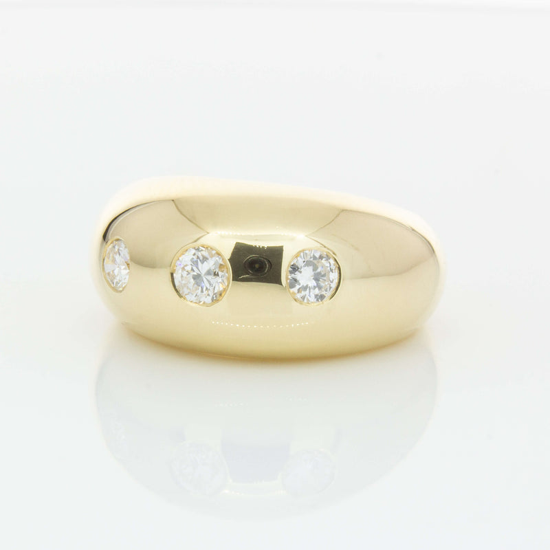 9ct Yellow Gold .50ct Diamond Madonna Ring-Ring-Walker & Hall