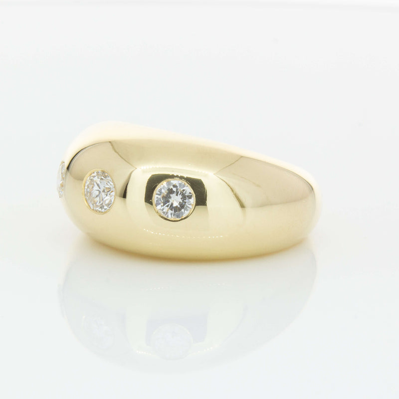 9ct Yellow Gold .50ct Diamond Madonna Ring-Ring-Walker & Hall