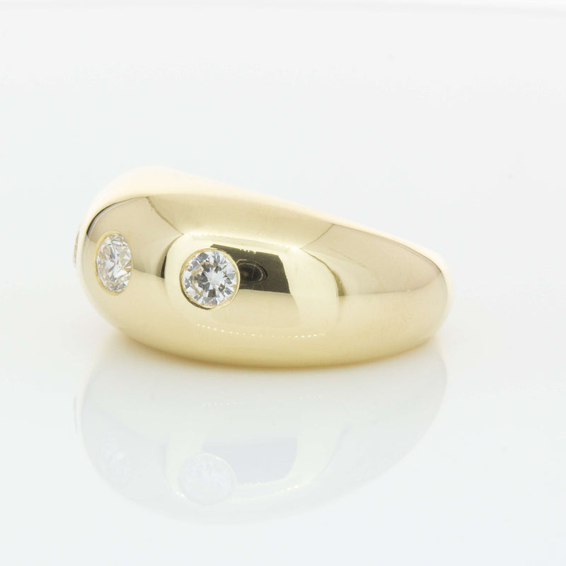 9ct Yellow Gold .50ct Diamond Madonna Ring-Ring-Walker & Hall