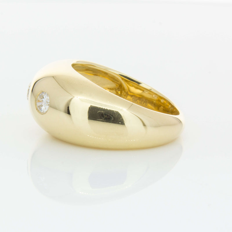 9ct Yellow Gold .50ct Diamond Madonna Ring-Ring-Walker & Hall